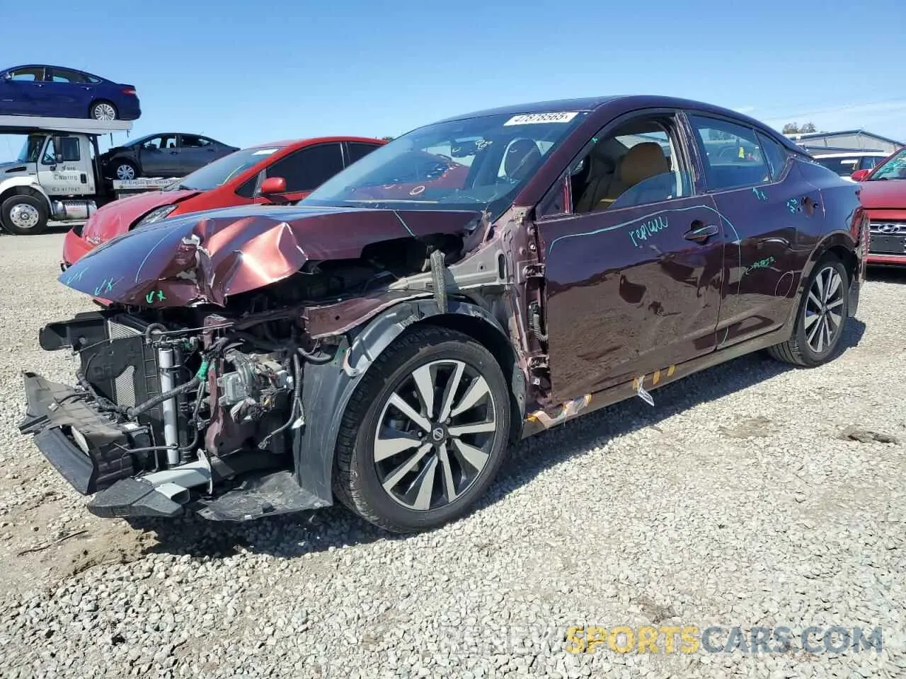 1 Photograph of a damaged car 3N1AB8CV0NY233252 NISSAN SENTRA 2022