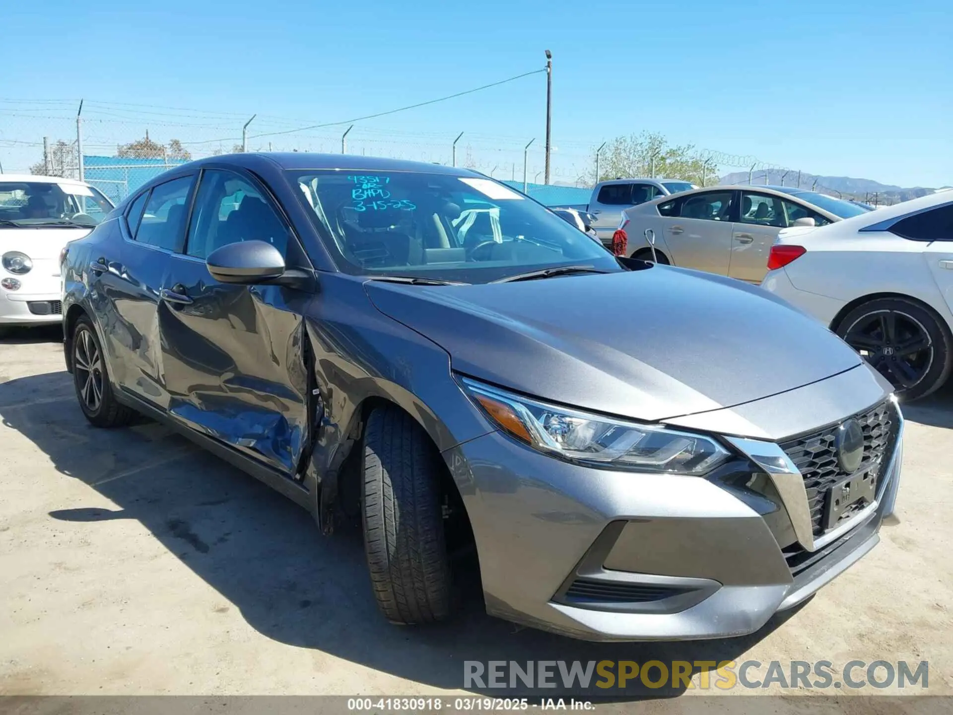 1 Photograph of a damaged car 3N1AB8CV0NY245305 NISSAN SENTRA 2022
