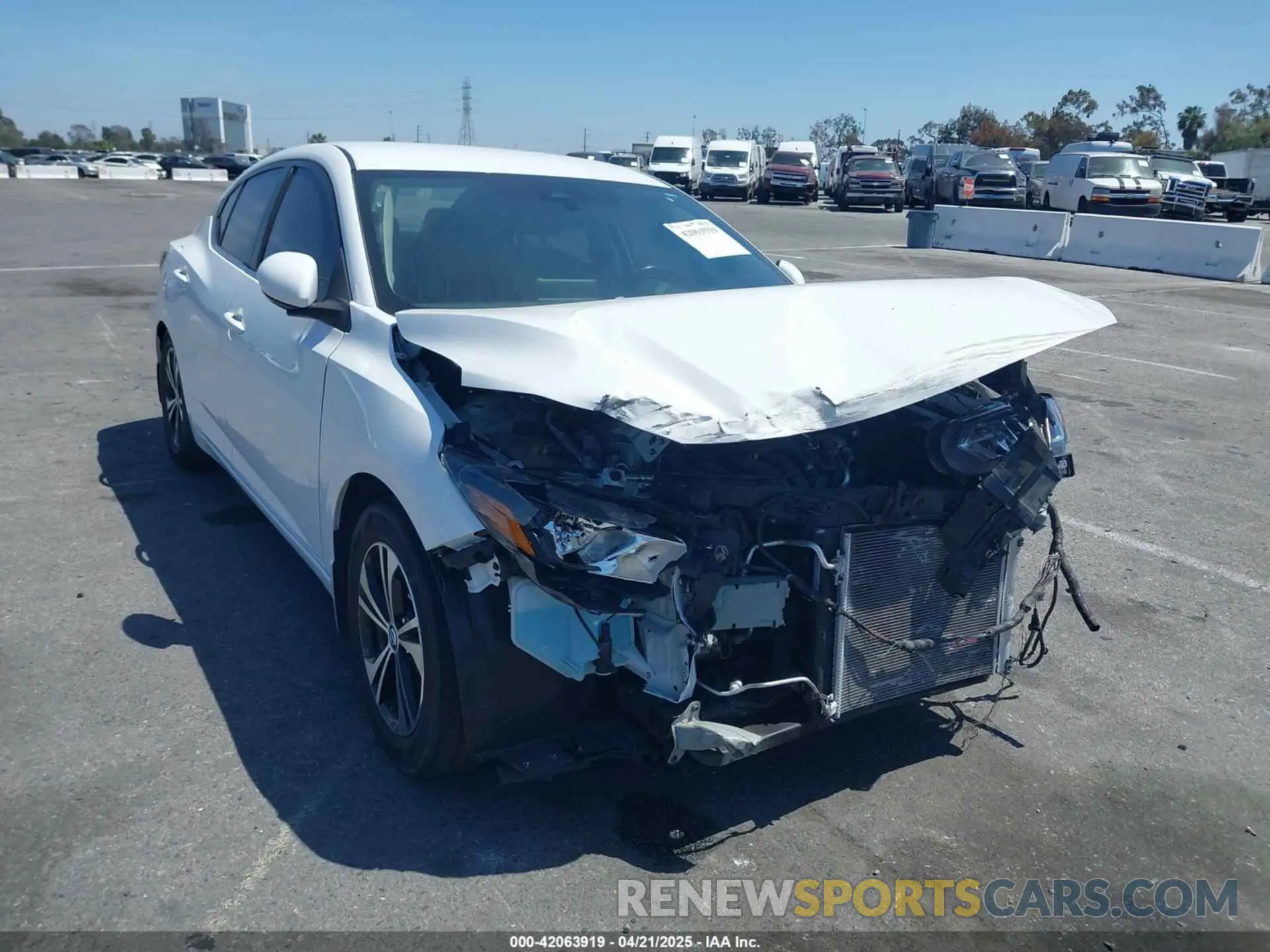 1 Photograph of a damaged car 3N1AB8CV0NY248964 NISSAN SENTRA 2022