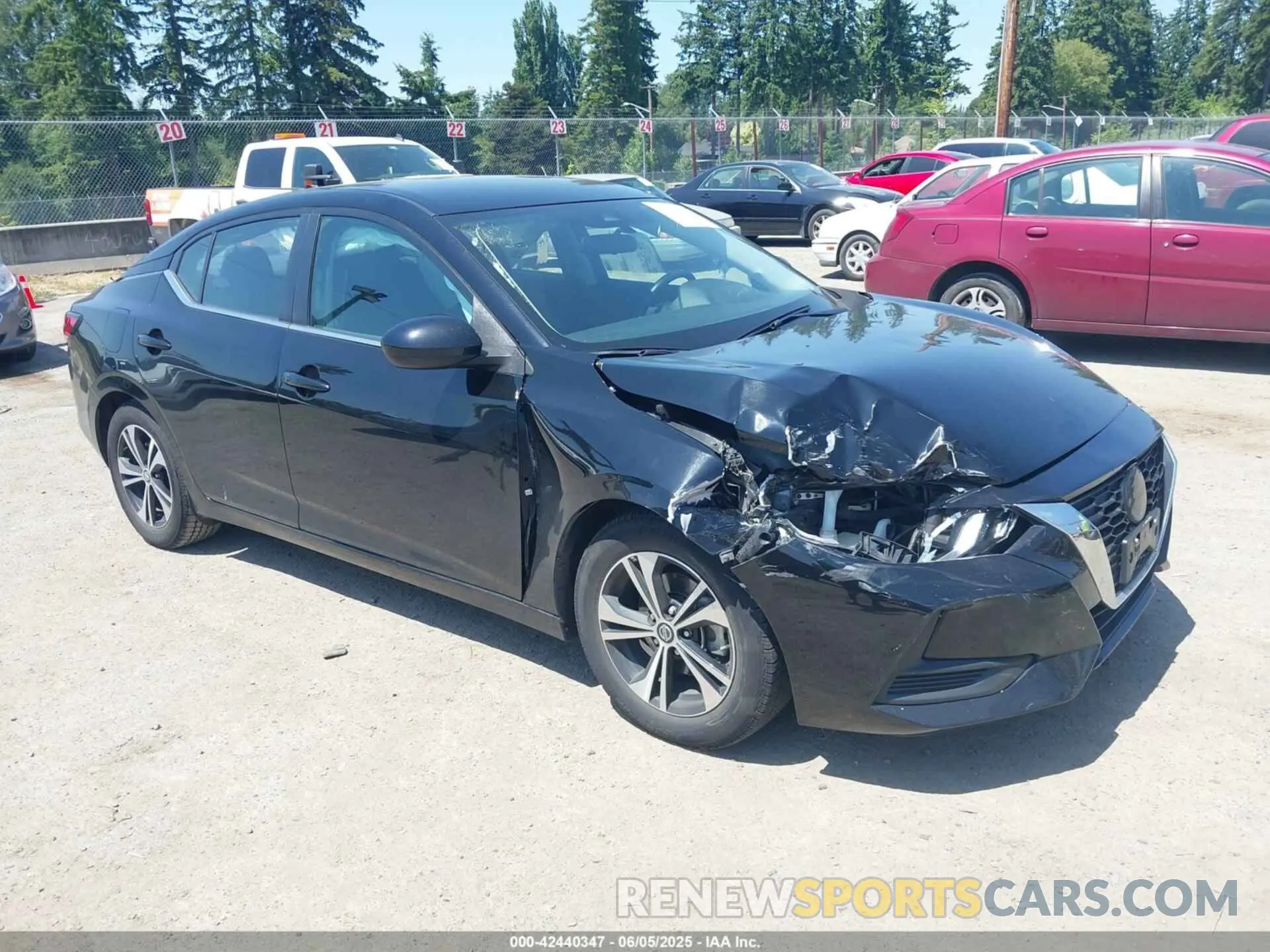 1 Photograph of a damaged car 3N1AB8CV0NY256613 NISSAN SENTRA 2022