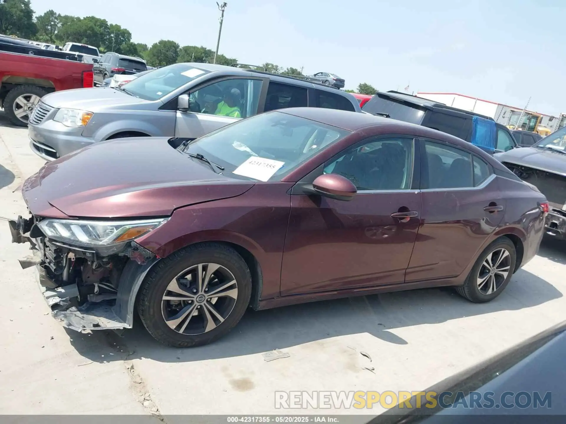14 Photograph of a damaged car 3N1AB8CV1NY218534 NISSAN SENTRA 2022
