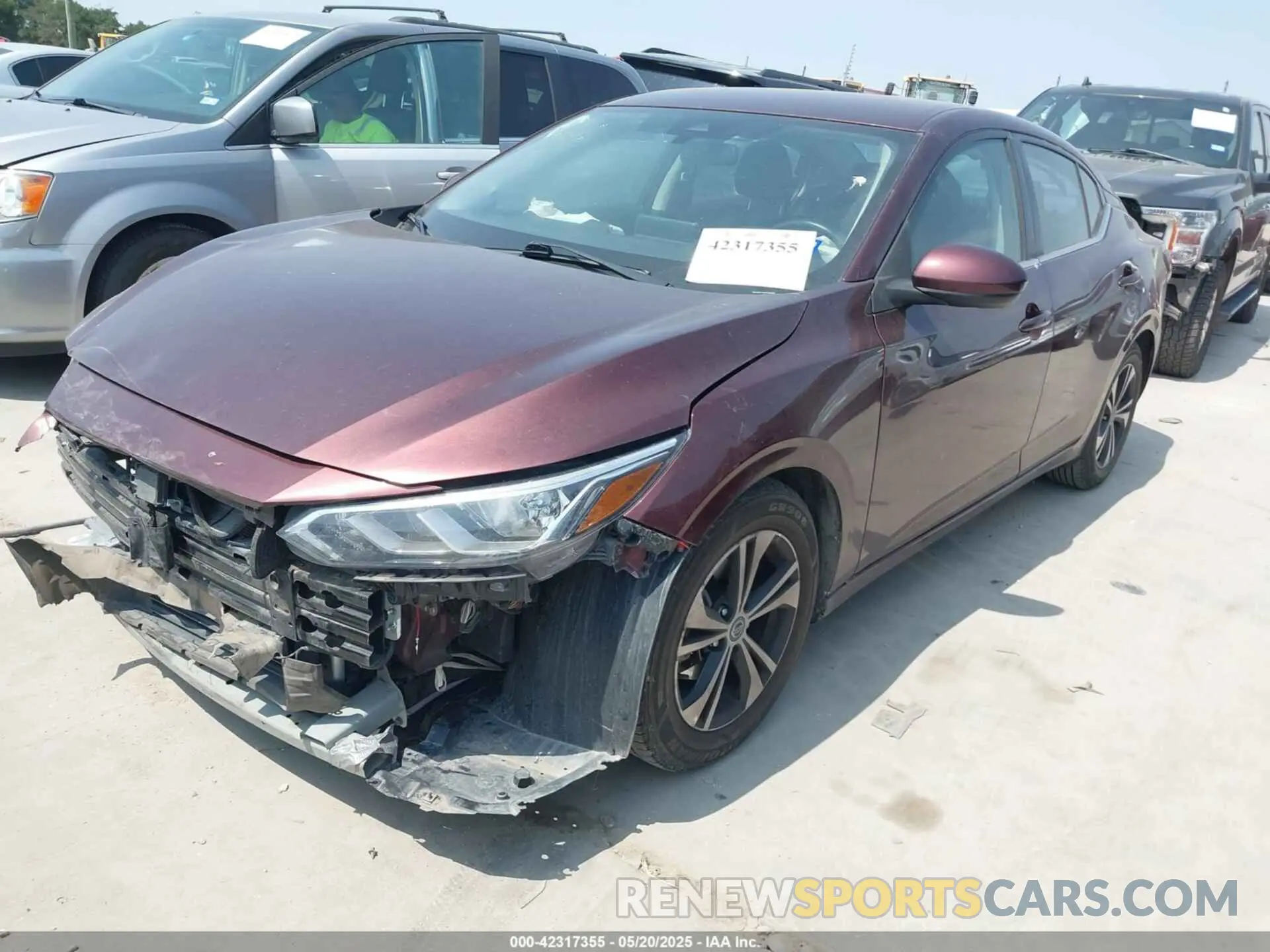 2 Photograph of a damaged car 3N1AB8CV1NY218534 NISSAN SENTRA 2022