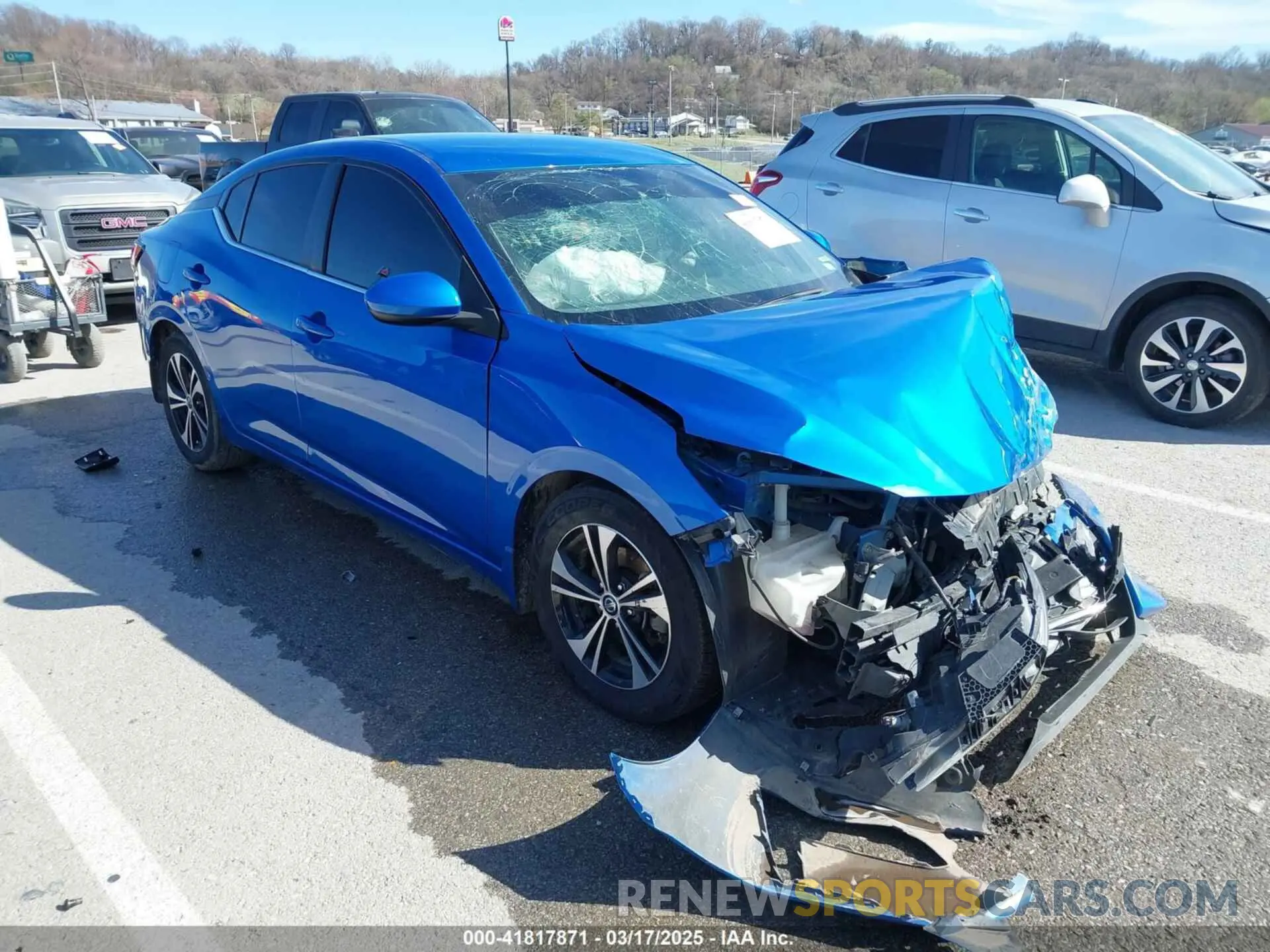 1 Photograph of a damaged car 3N1AB8CV1NY229162 NISSAN SENTRA 2022