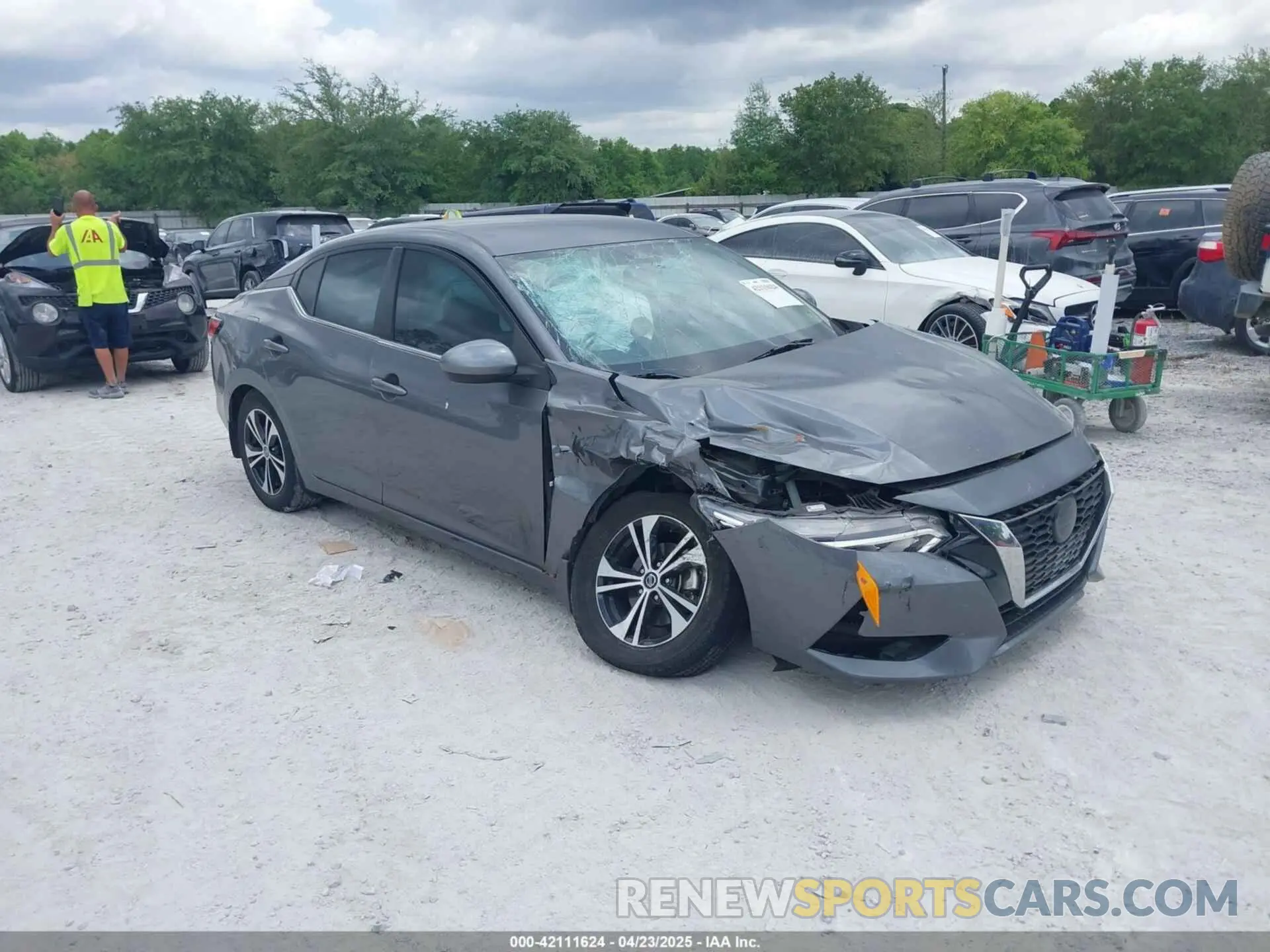 1 Photograph of a damaged car 3N1AB8CV5NY246109 NISSAN SENTRA 2022