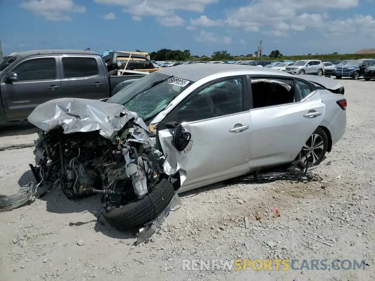 1 Photograph of a damaged car 3N1AB8CV5NY295987 NISSAN SENTRA 2022