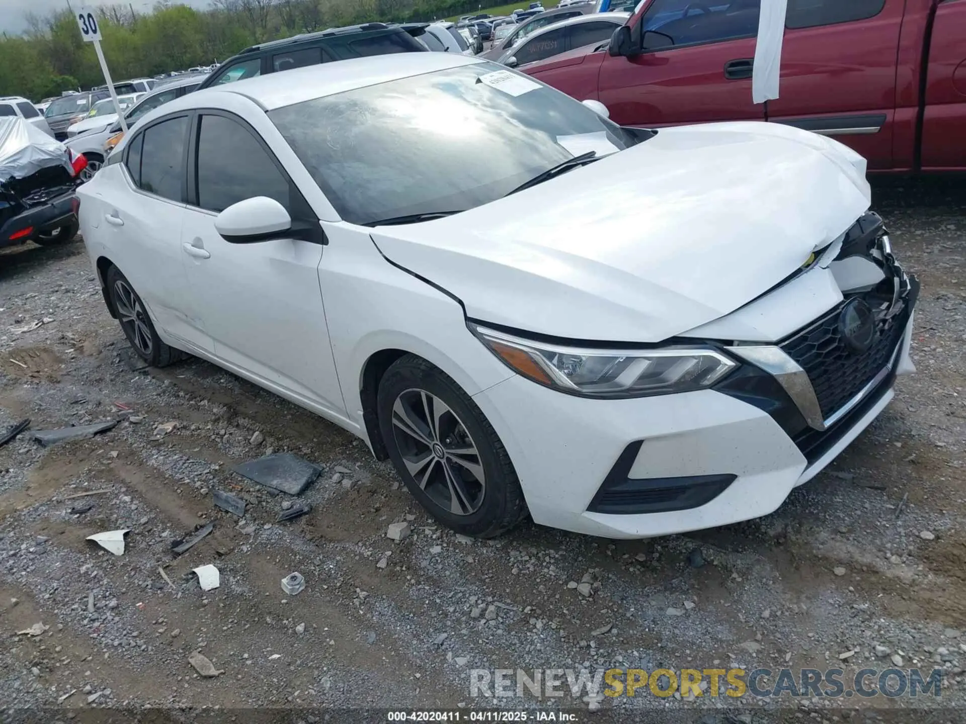 1 Photograph of a damaged car 3N1AB8CV5NY299764 NISSAN SENTRA 2022