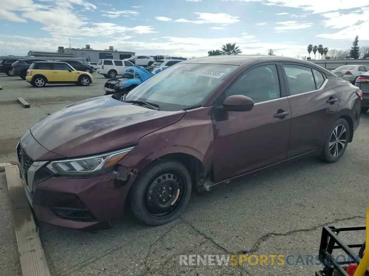 1 Photograph of a damaged car 3N1AB8CV6NY215161 NISSAN SENTRA 2022