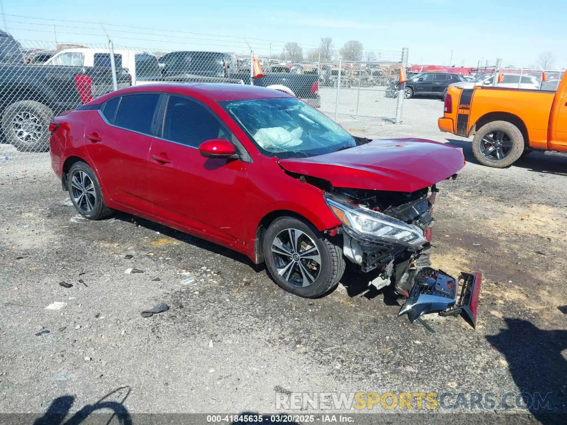 1 Photograph of a damaged car 3N1AB8CV6NY218416 NISSAN SENTRA 2022