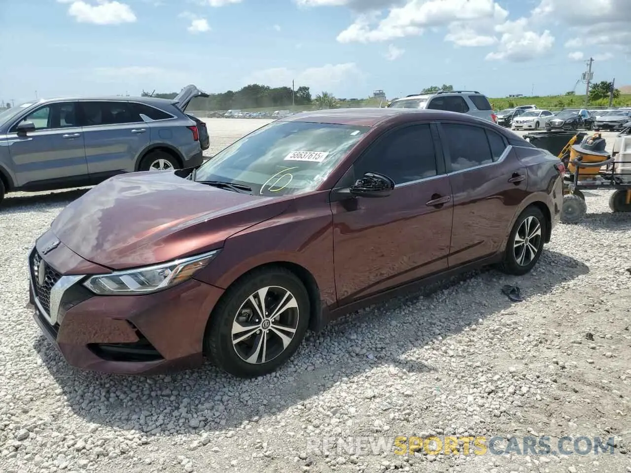 1 Photograph of a damaged car 3N1AB8CV6NY256101 NISSAN SENTRA 2022