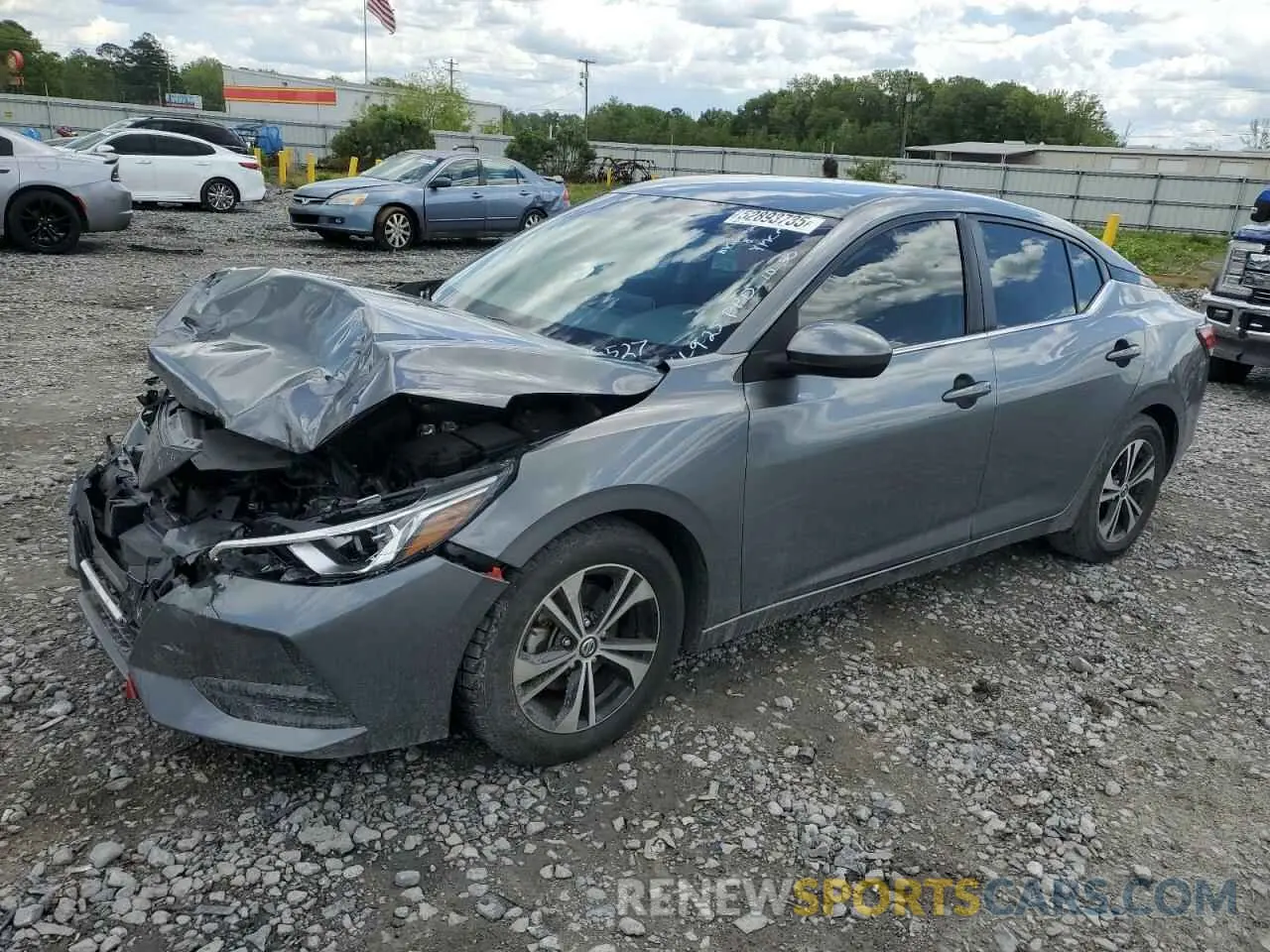 1 Photograph of a damaged car 3N1AB8CV7NY256527 NISSAN SENTRA 2022