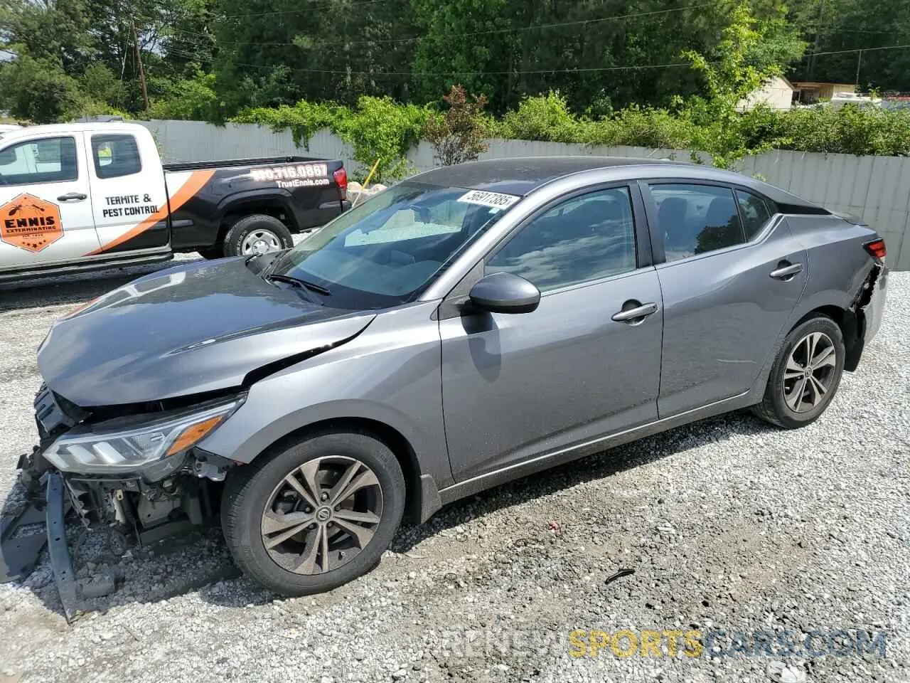 1 Photograph of a damaged car 3N1AB8CV8NY252146 NISSAN SENTRA 2022