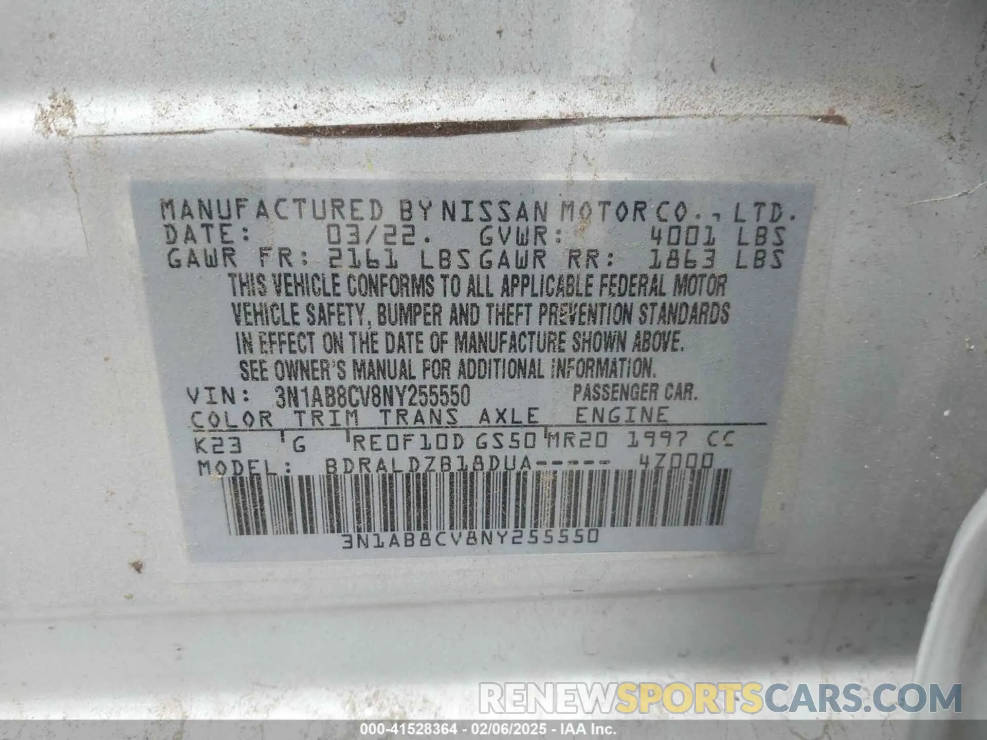 9 Photograph of a damaged car 3N1AB8CV8NY255550 NISSAN SENTRA 2022