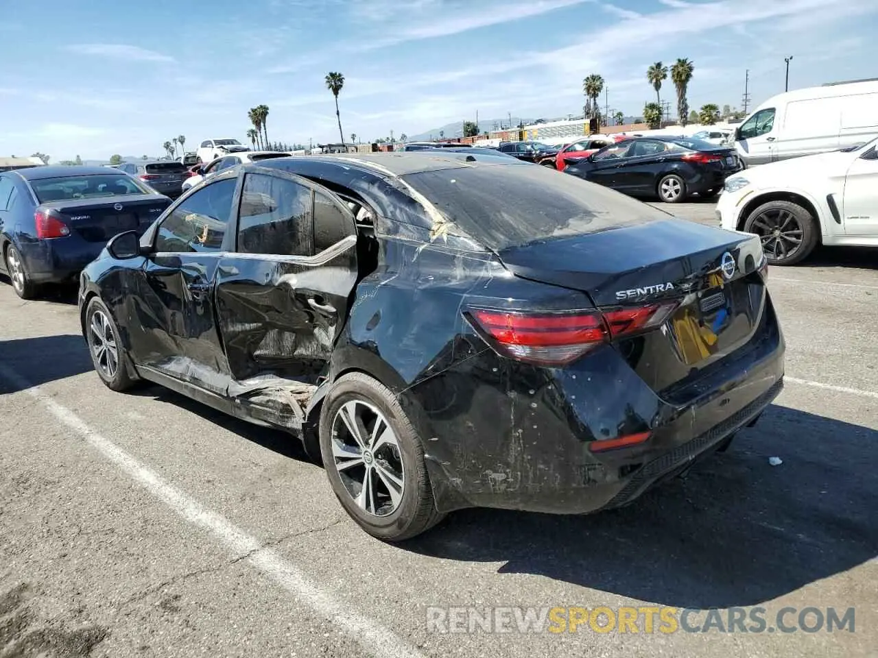 2 Photograph of a damaged car 3N1AB8CV8NY271411 NISSAN SENTRA 2022