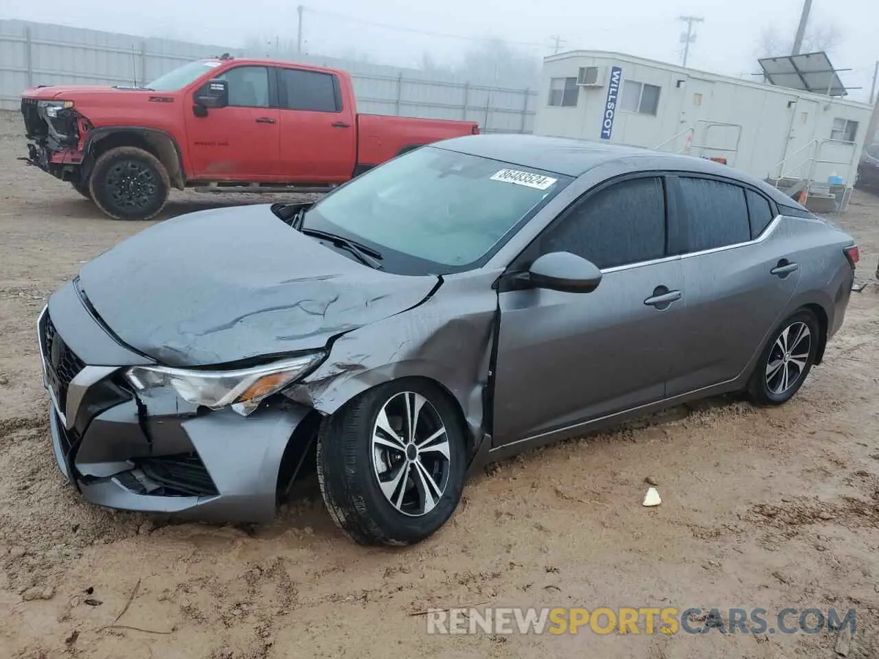 1 Photograph of a damaged car 3N1AB8CV8NY304116 NISSAN SENTRA 2022