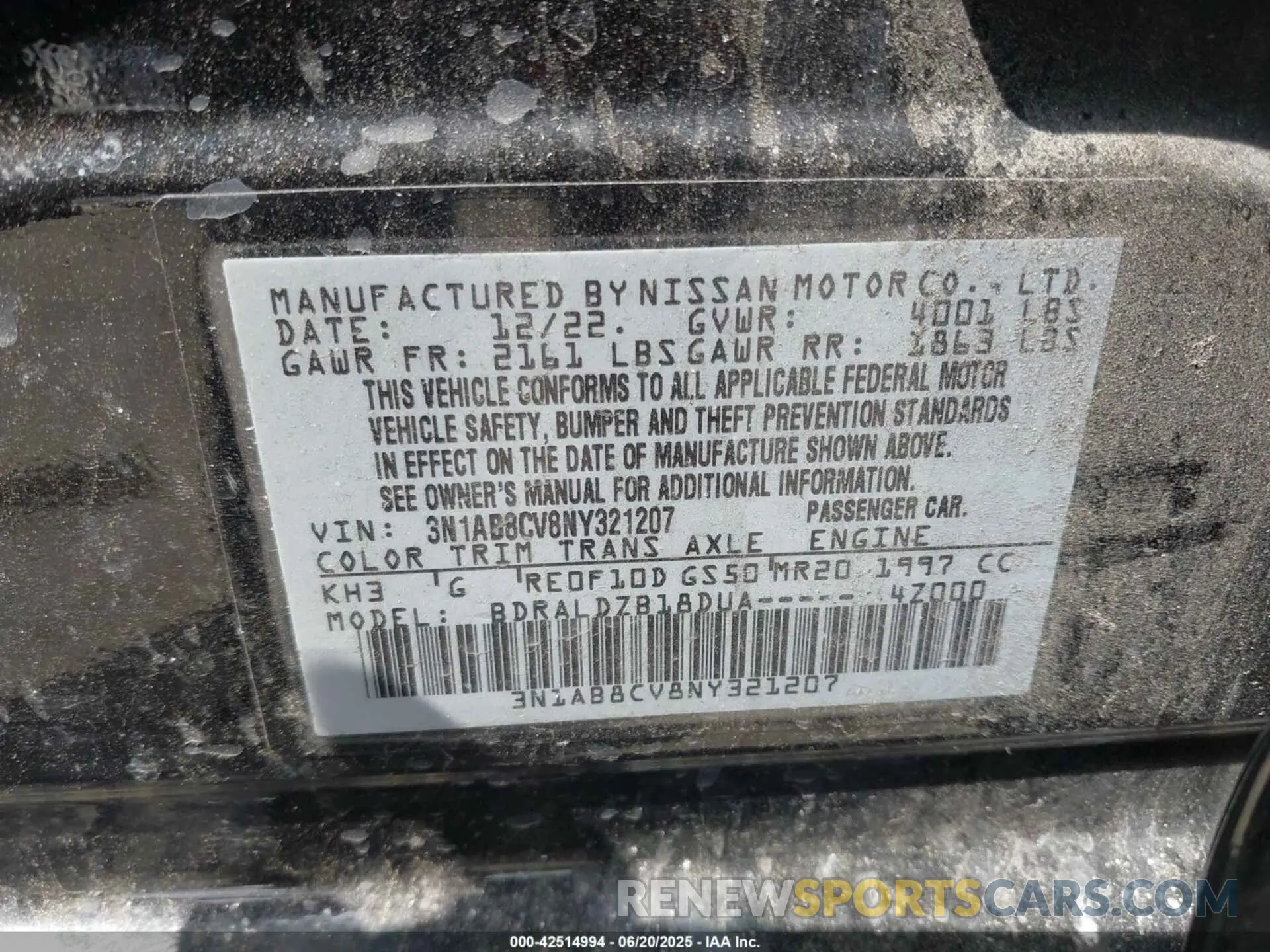 9 Photograph of a damaged car 3N1AB8CV8NY321207 NISSAN SENTRA 2022