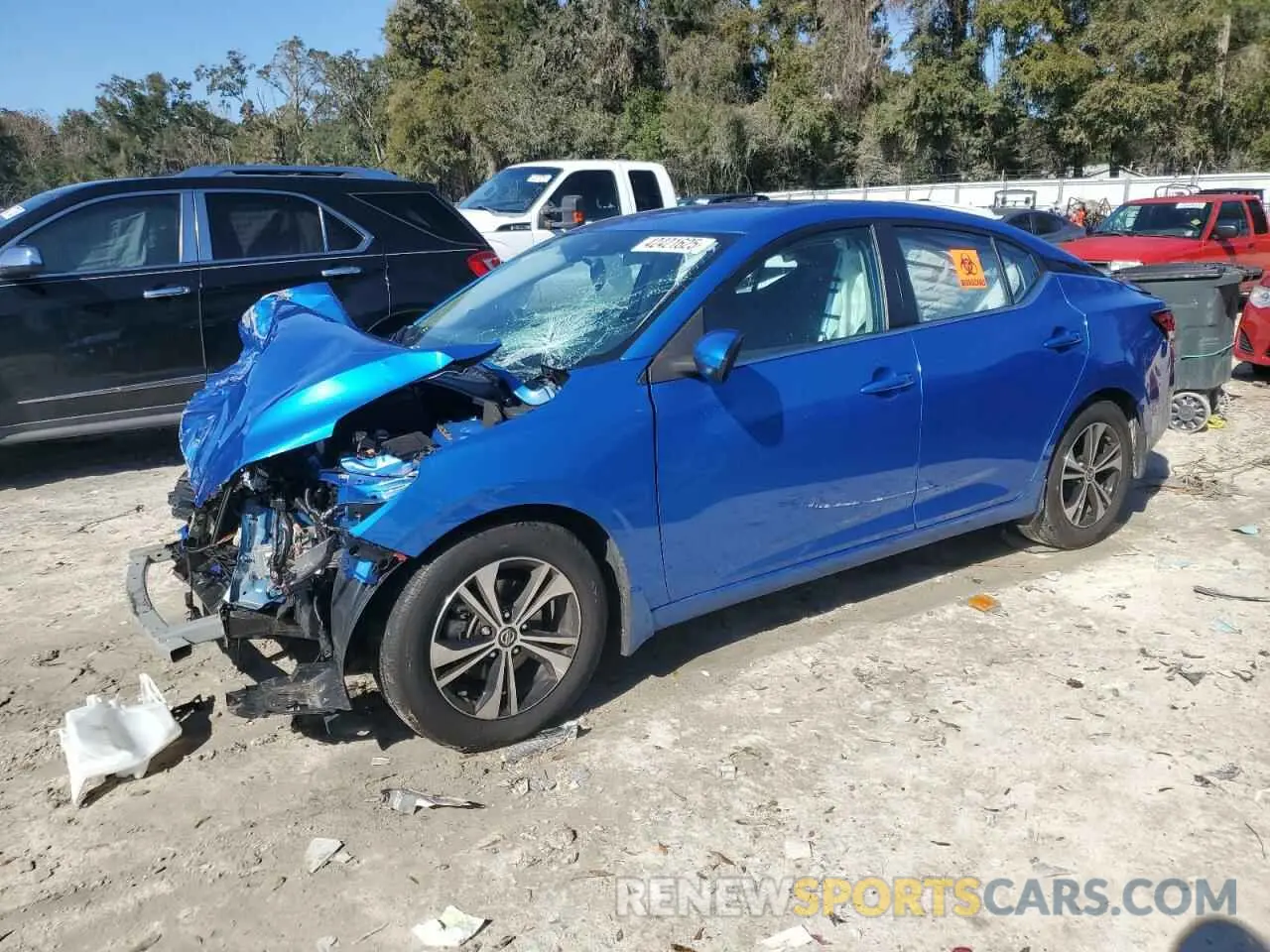 1 Photograph of a damaged car 3N1AB8CV9NY268291 NISSAN SENTRA 2022