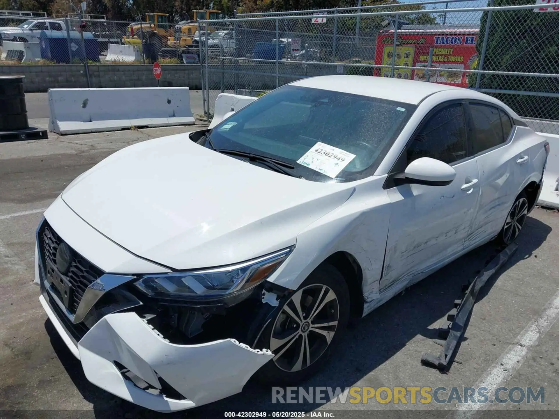 2 Photograph of a damaged car 3N1AB8CV9NY283647 NISSAN SENTRA 2022