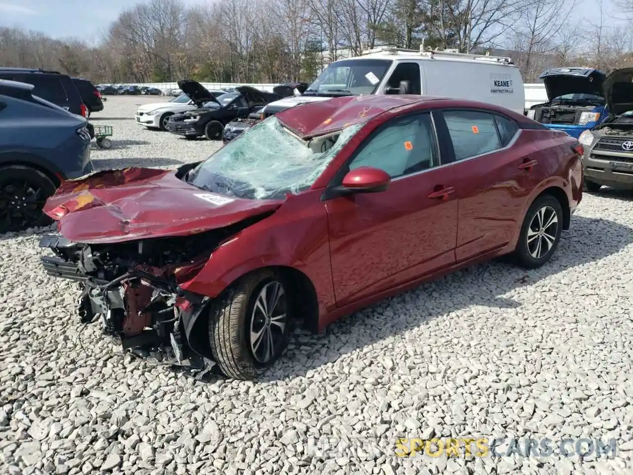 1 Photograph of a damaged car 3N1AB8CV9NY320731 NISSAN SENTRA 2022