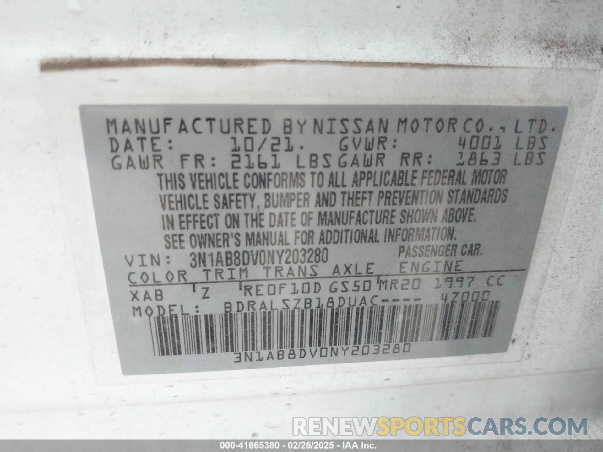 9 Photograph of a damaged car 3N1AB8DV0NY203280 NISSAN SENTRA 2022