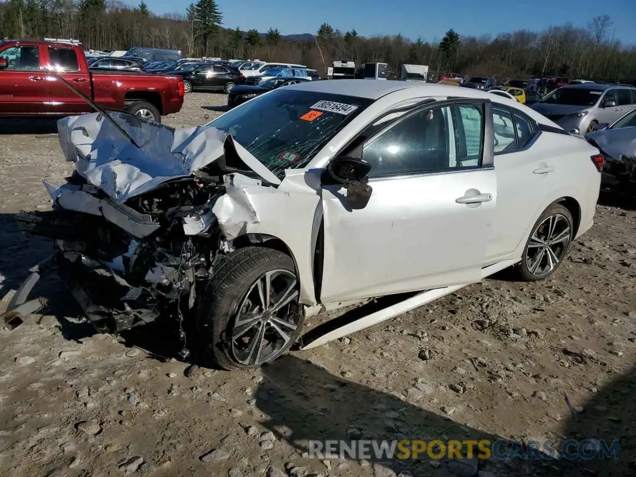 1 Photograph of a damaged car 3N1AB8DV0NY203604 NISSAN SENTRA 2022