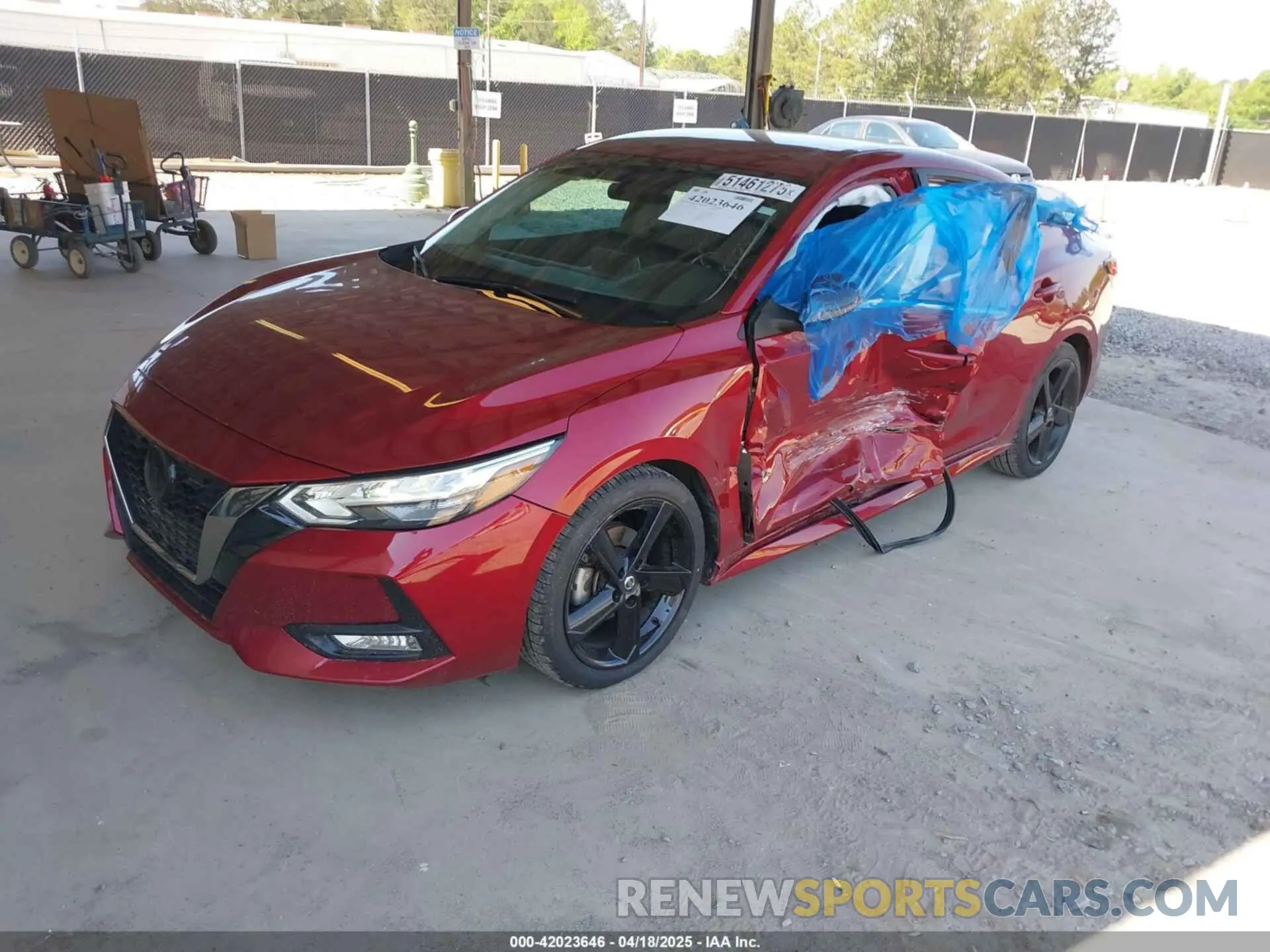 2 Photograph of a damaged car 3N1AB8DV0NY287780 NISSAN SENTRA 2022
