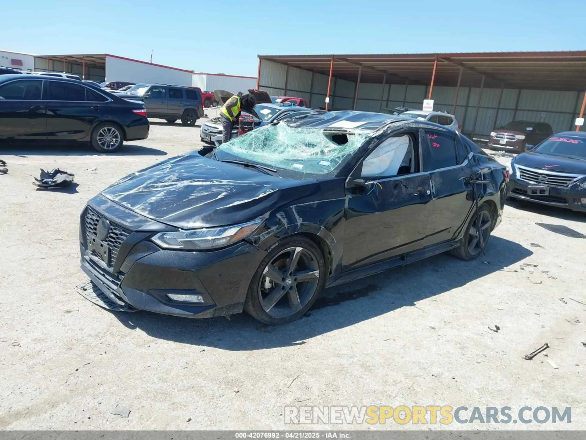 2 Photograph of a damaged car 3N1AB8DV0NY313438 NISSAN SENTRA 2022