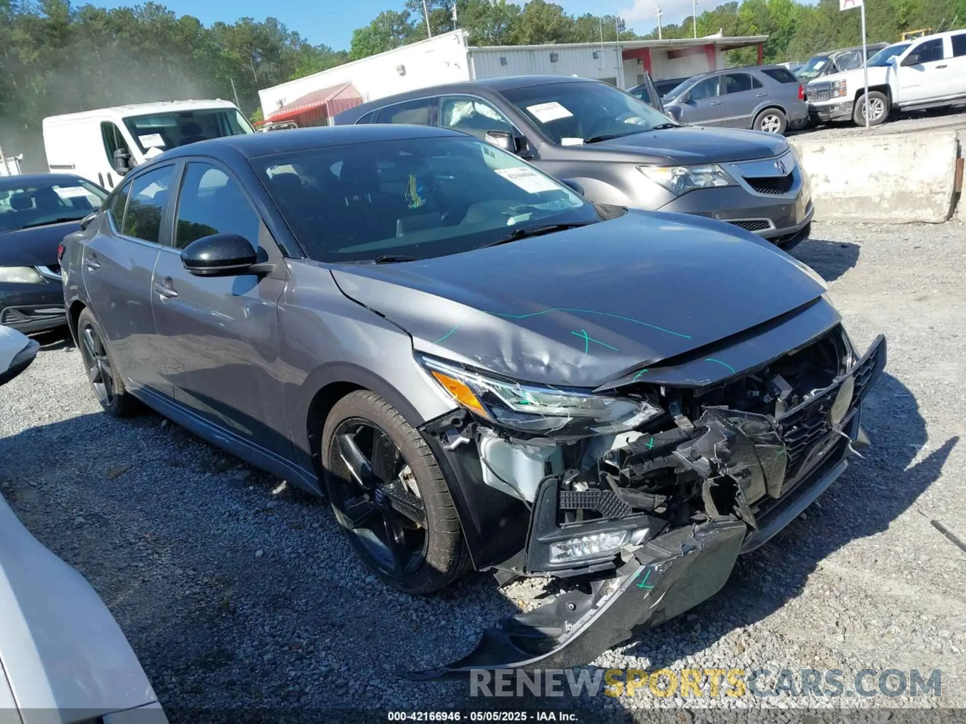 1 Photograph of a damaged car 3N1AB8DV1NY313514 NISSAN SENTRA 2022