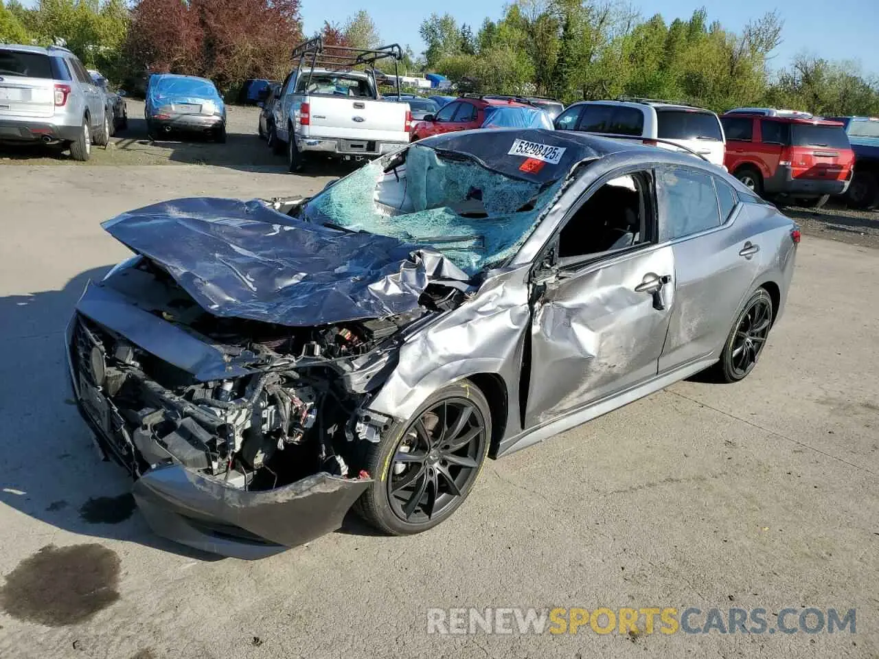 1 Photograph of a damaged car 3N1AB8DV8NY275389 NISSAN SENTRA 2022