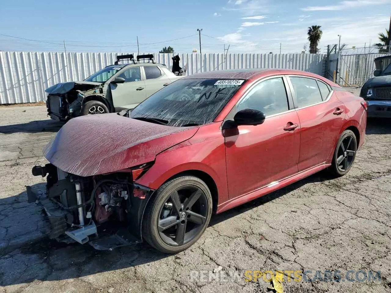1 Photograph of a damaged car 3N1AB8DV8NY284495 NISSAN SENTRA 2022