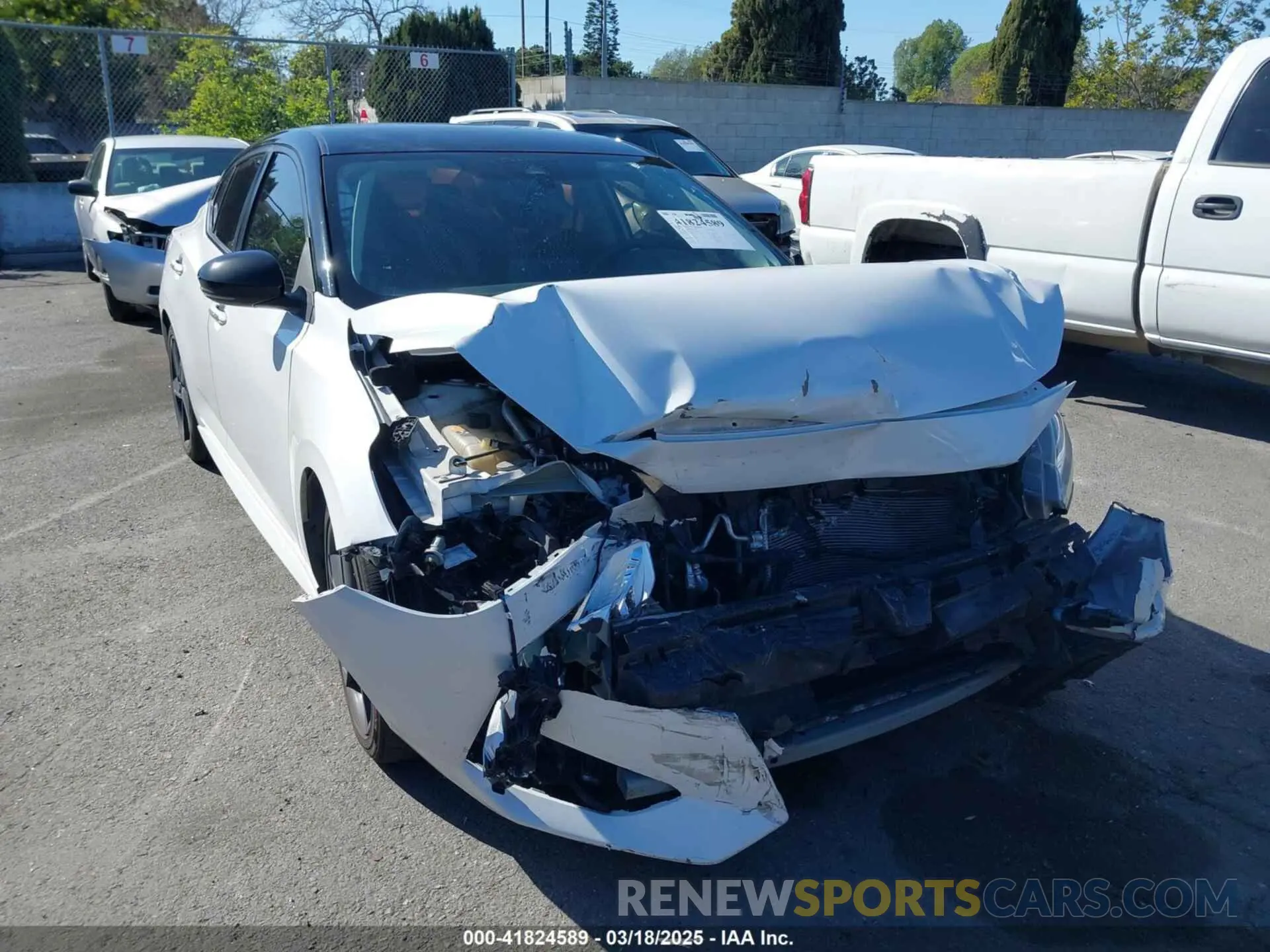 1 Photograph of a damaged car 3N1AB8DV8NY287476 NISSAN SENTRA 2022