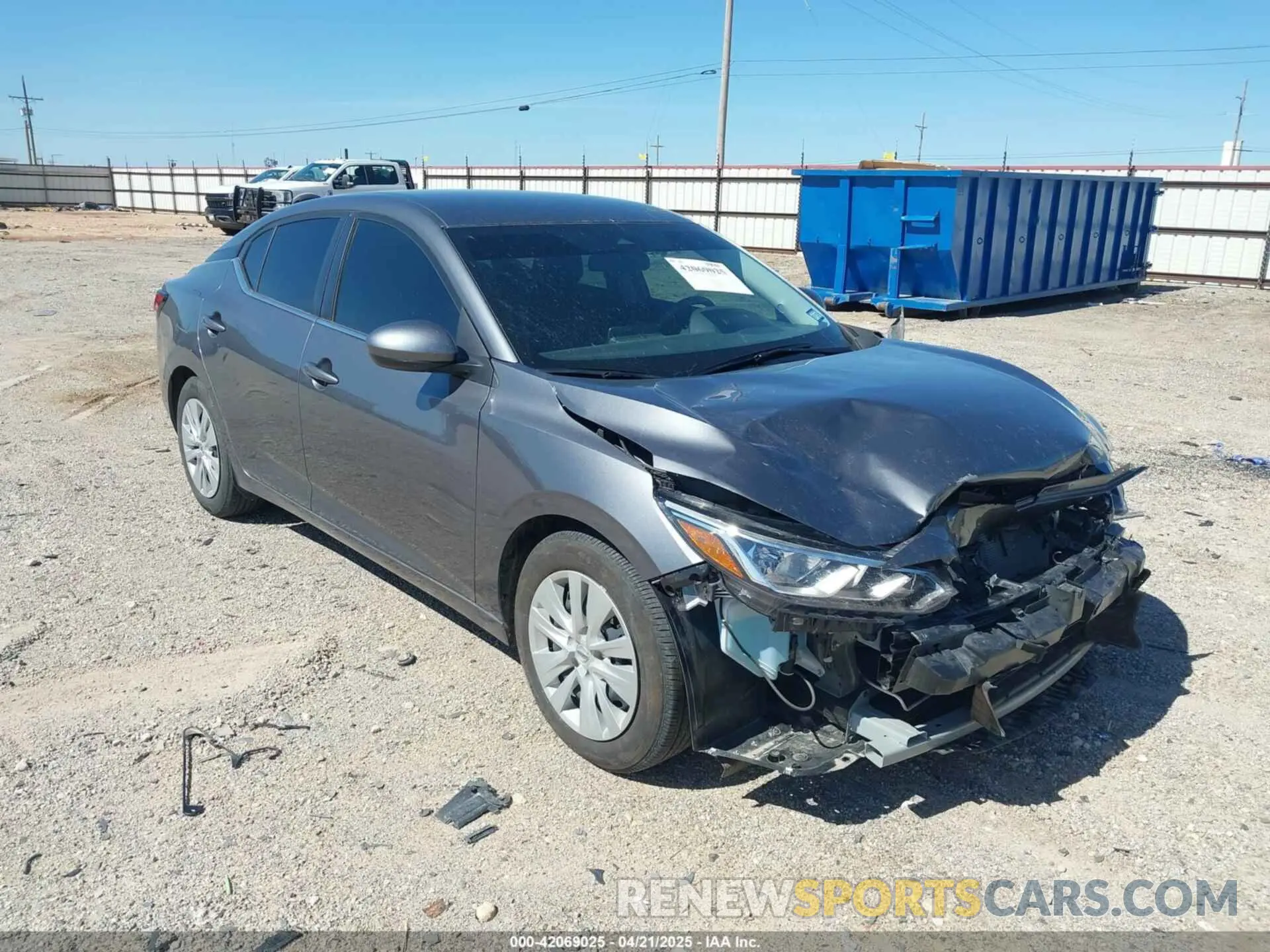 1 Photograph of a damaged car 3N1AB8BV2PY302625 NISSAN SENTRA 2023