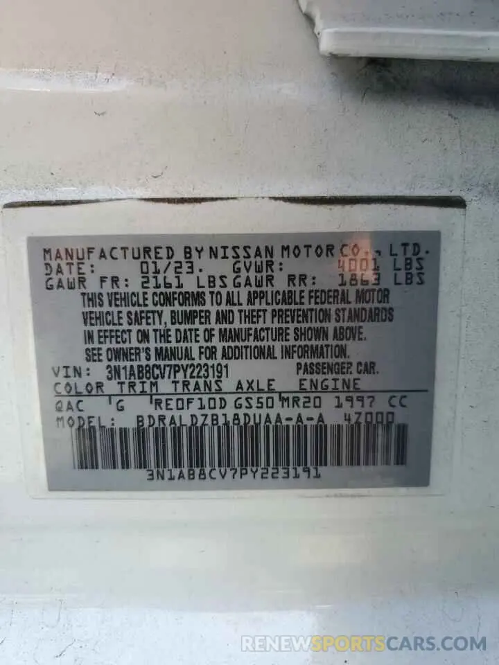 13 Photograph of a damaged car 3N1AB8CV7PY223191 NISSAN SENTRA 2023