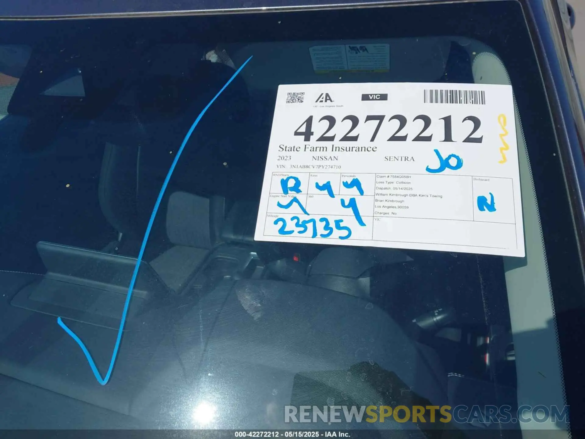 18 Photograph of a damaged car 3N1AB8CV7PY274710 NISSAN SENTRA 2023