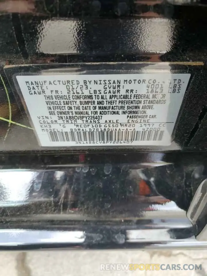 12 Photograph of a damaged car 3N1AB8CV8PY226407 NISSAN SENTRA 2023