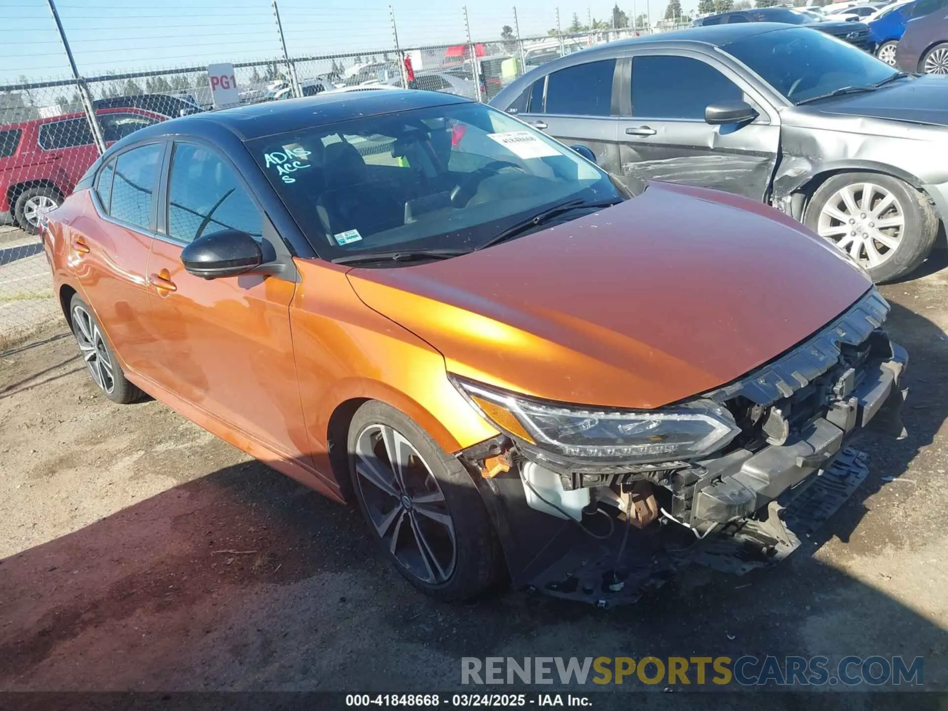 1 Photograph of a damaged car 3N1AB8DV6PY227697 NISSAN SENTRA 2023