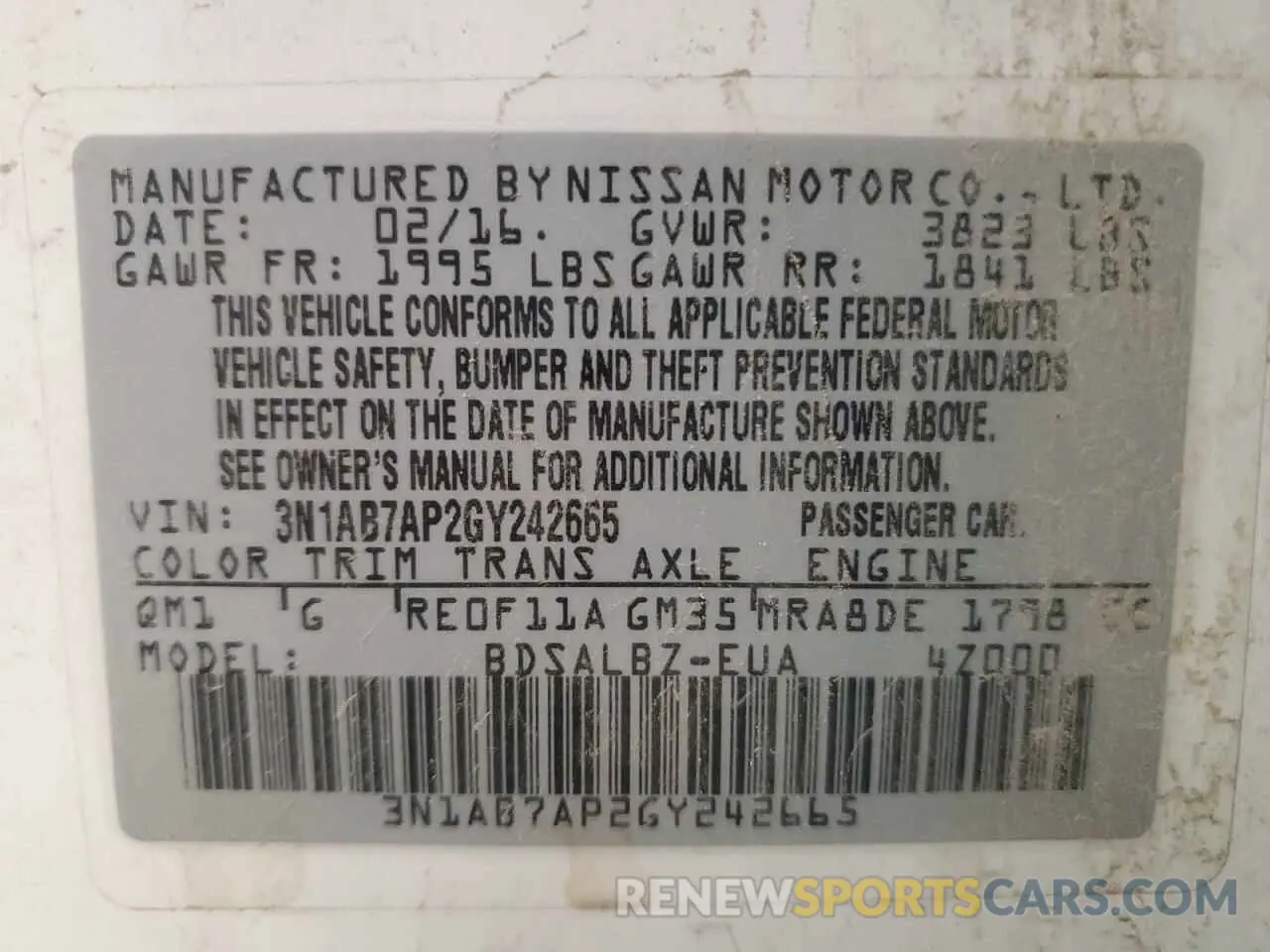 13 Photograph of a damaged car 3N1AB7AP2GY242665 NISSAN SENTRA 2024