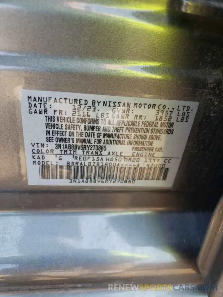 12 Photograph of a damaged car 3N1AB8BV6RY270880 NISSAN SENTRA 2024