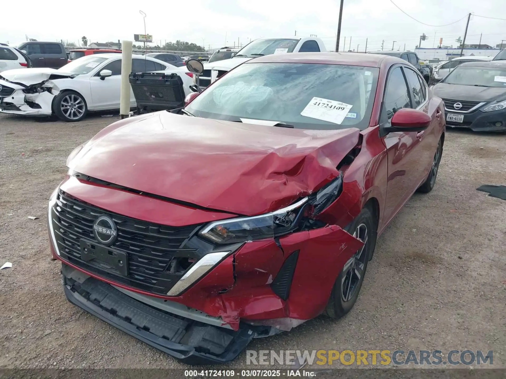 2 Photograph of a damaged car 3N1AB8CV0RY323944 NISSAN SENTRA 2024