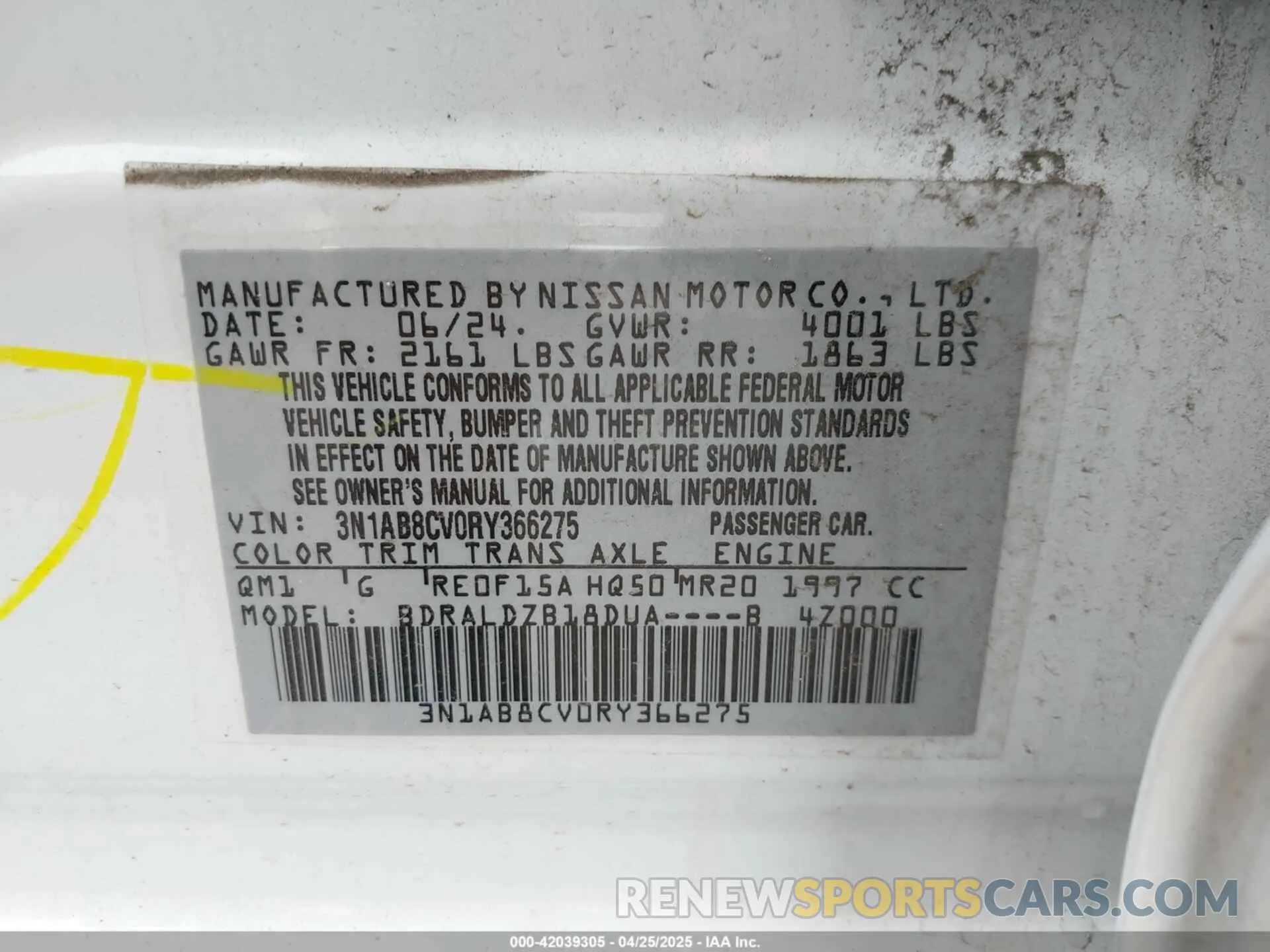 9 Photograph of a damaged car 3N1AB8CV0RY366275 NISSAN SENTRA 2024
