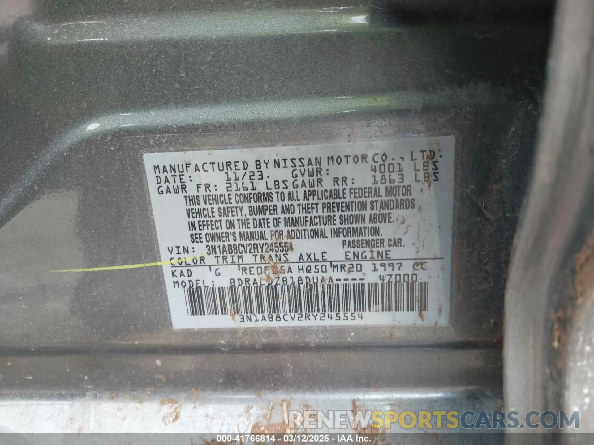 9 Photograph of a damaged car 3N1AB8CV2RY245554 NISSAN SENTRA 2024