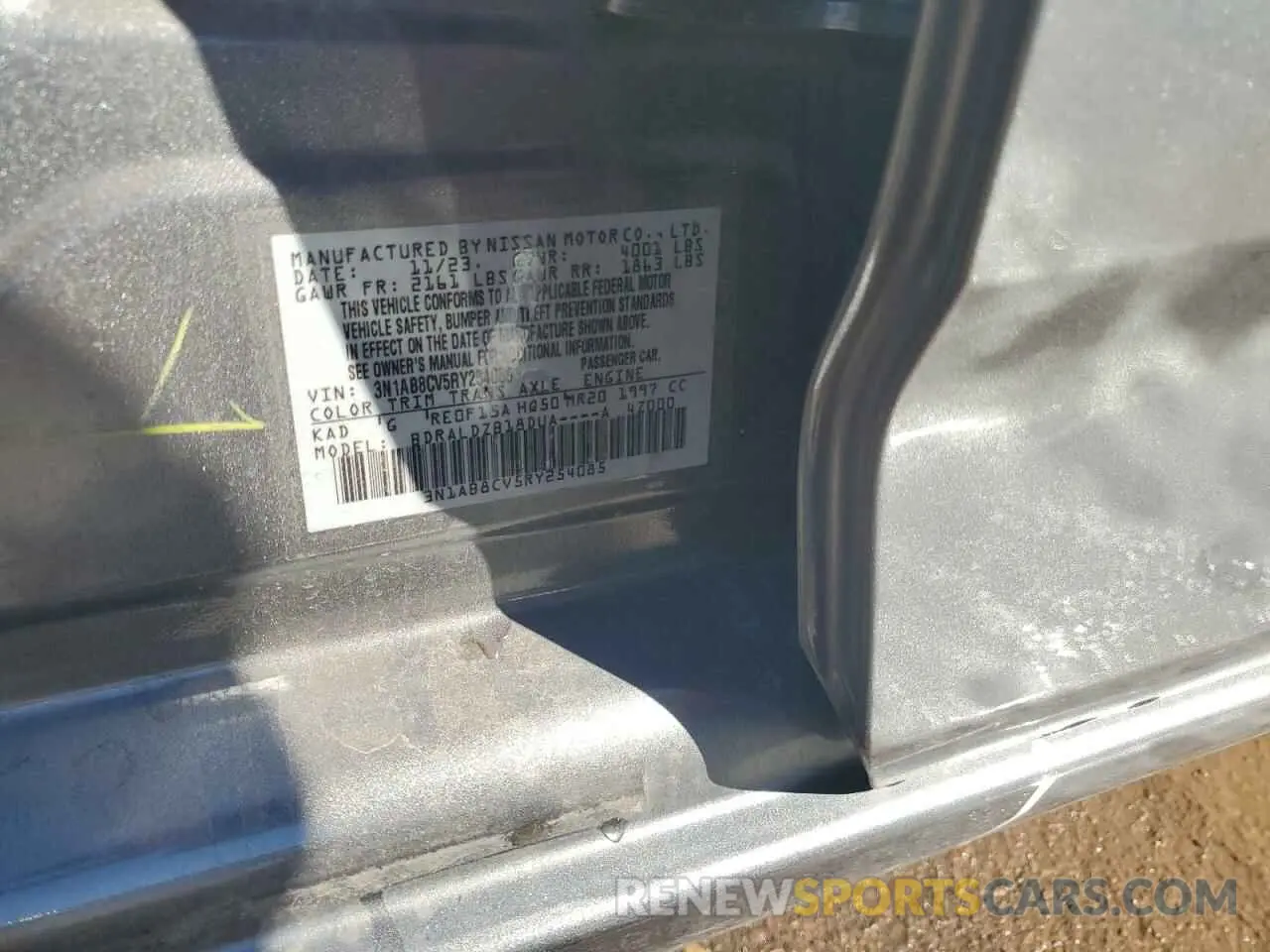 12 Photograph of a damaged car 3N1AB8CV5RY254085 NISSAN SENTRA 2024