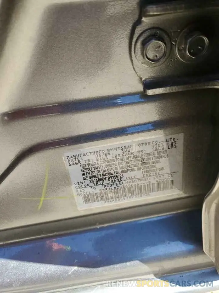 14 Photograph of a damaged car 3N1AB8CV7RY355726 NISSAN SENTRA 2024