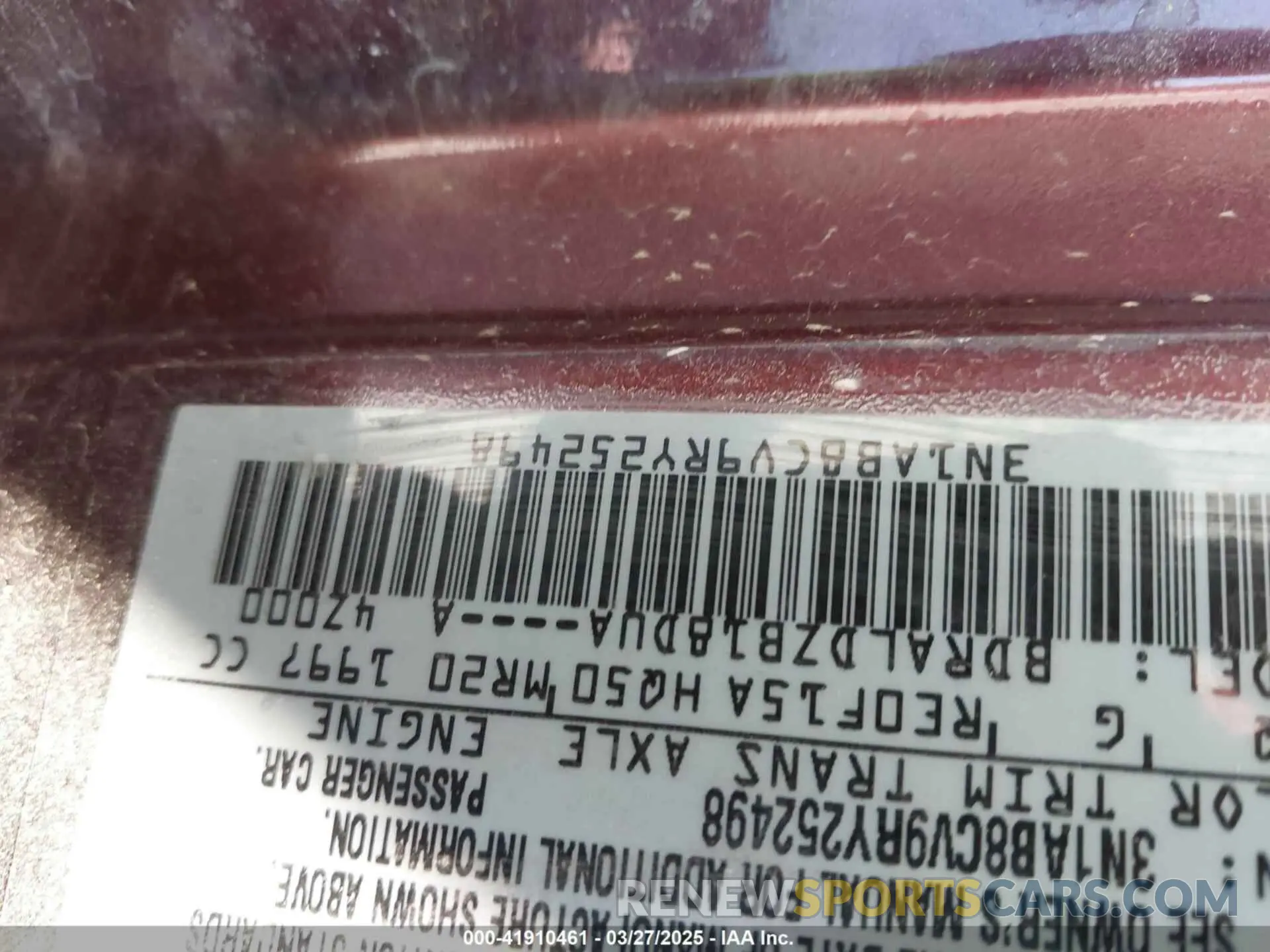 9 Photograph of a damaged car 3N1AB8CV9RY252498 NISSAN SENTRA 2024