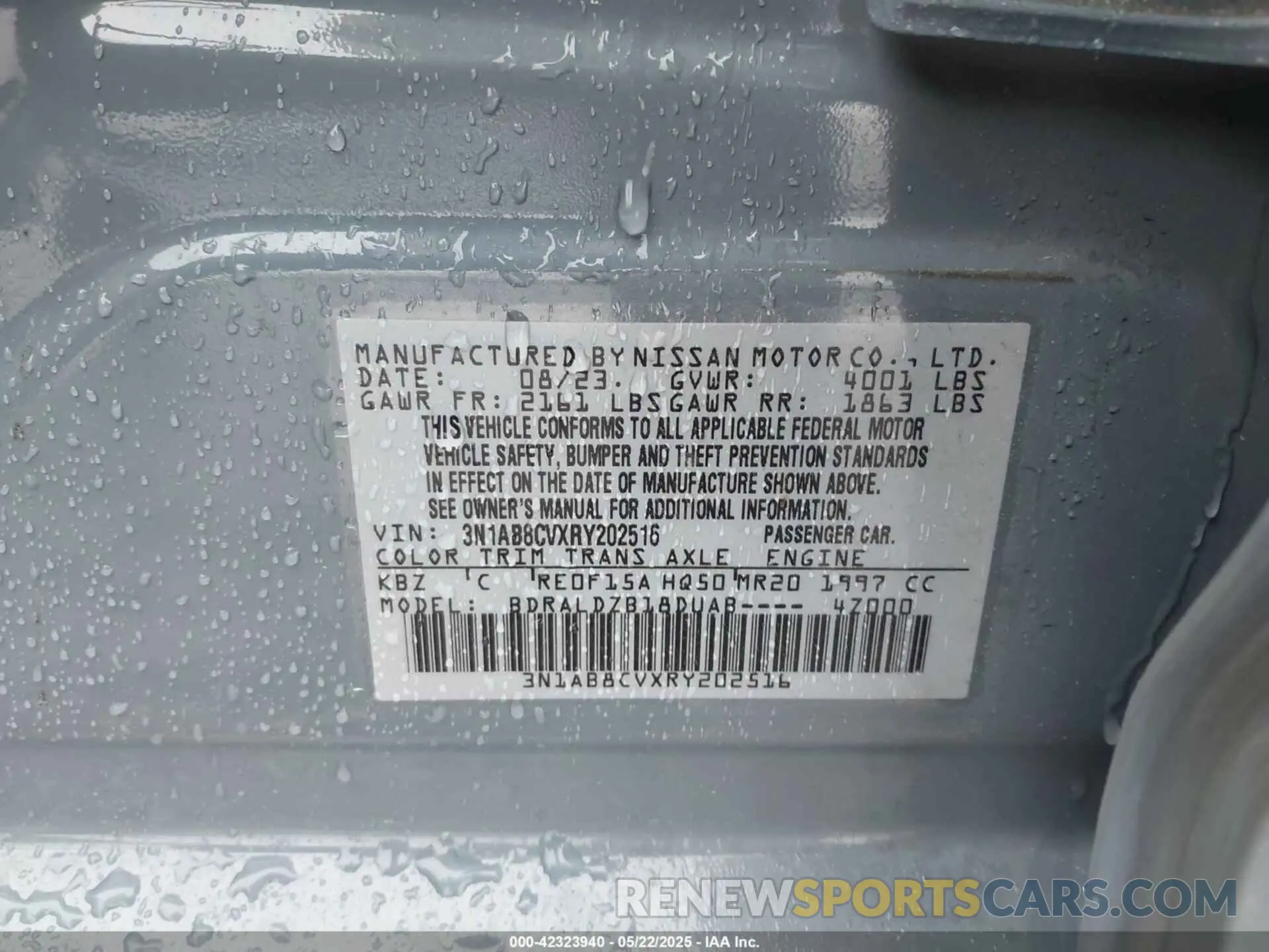 9 Photograph of a damaged car 3N1AB8CVXRY202516 NISSAN SENTRA 2024