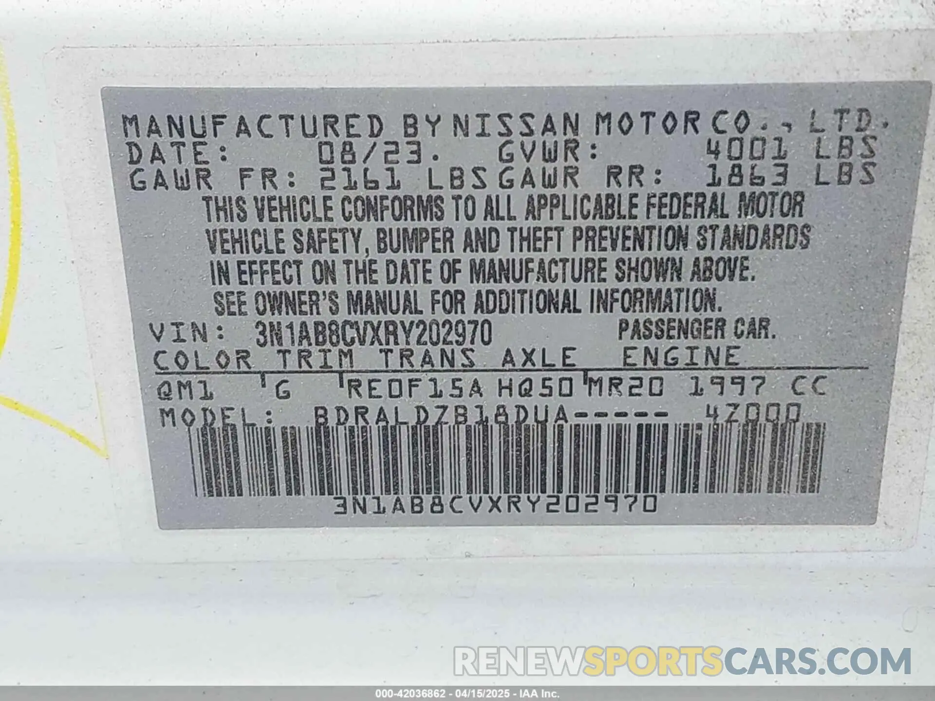 9 Photograph of a damaged car 3N1AB8CVXRY202970 NISSAN SENTRA 2024