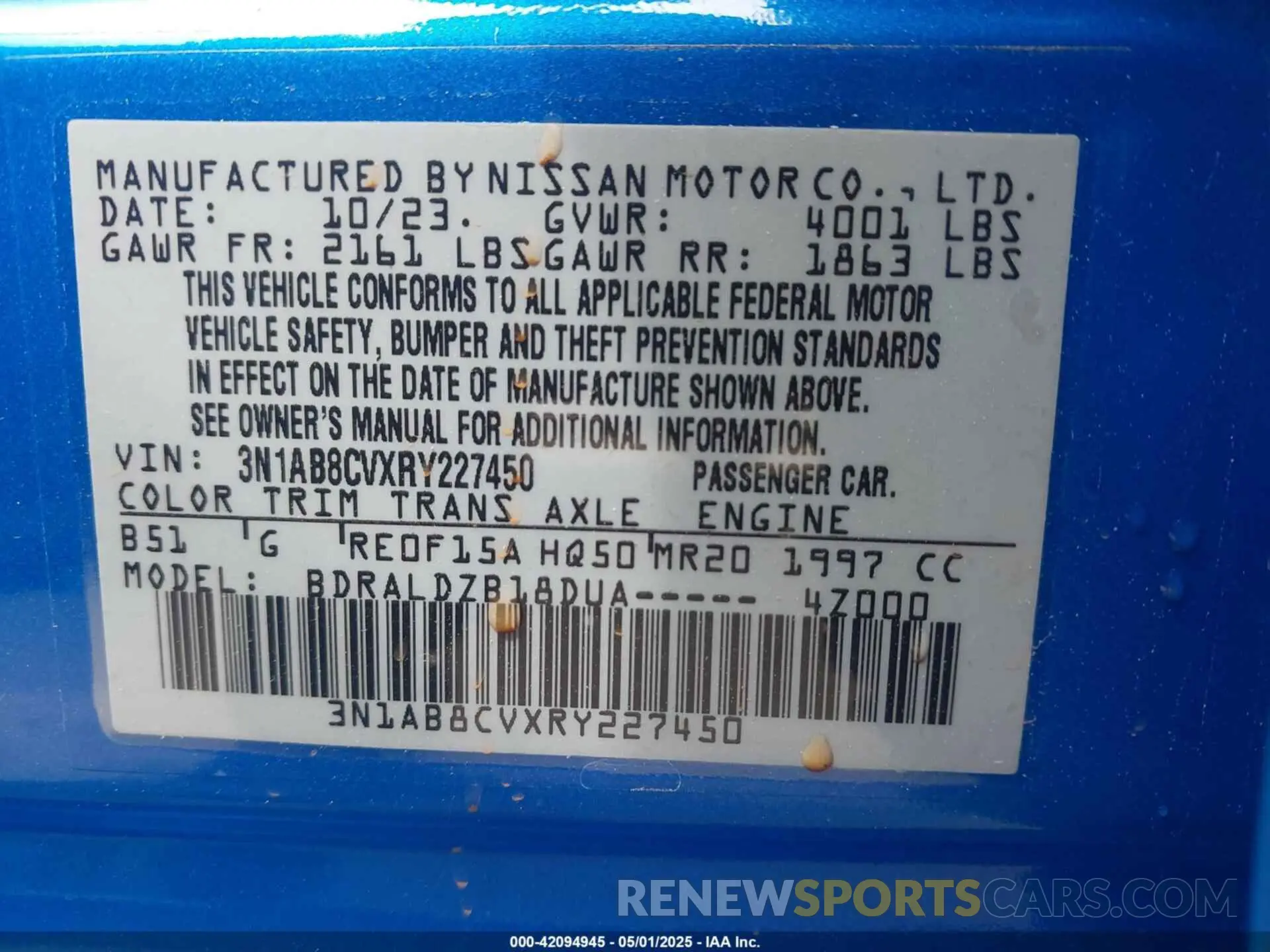 9 Photograph of a damaged car 3N1AB8CVXRY227450 NISSAN SENTRA 2024