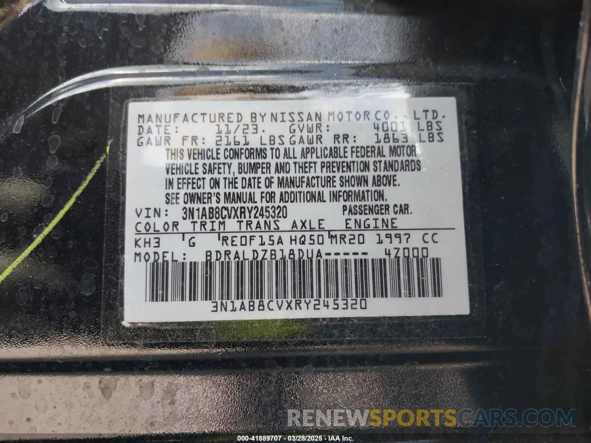 9 Photograph of a damaged car 3N1AB8CVXRY245320 NISSAN SENTRA 2024