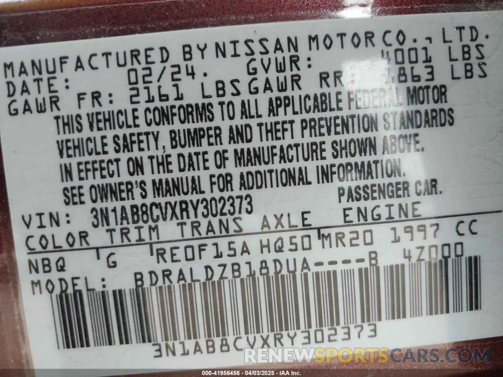 9 Photograph of a damaged car 3N1AB8CVXRY302373 NISSAN SENTRA 2024