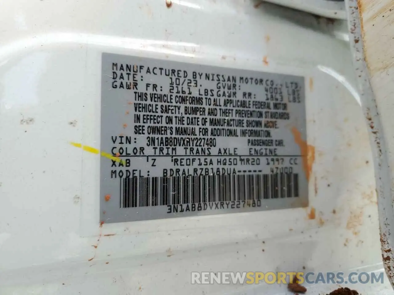 12 Photograph of a damaged car 3N1AB8DVXRY227480 NISSAN SENTRA 2024