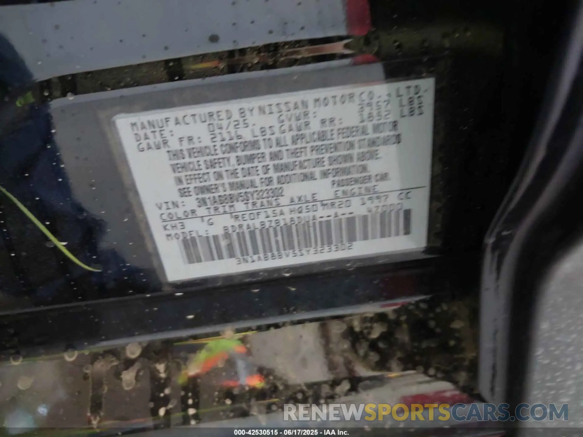 9 Photograph of a damaged car 3N1AB8BV5SY323302 NISSAN SENTRA 2025